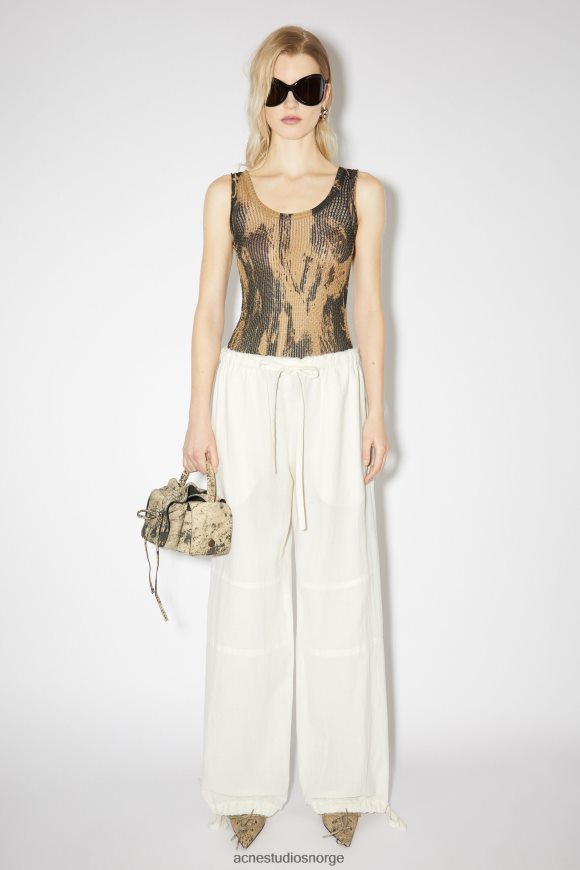 Acne Studios avslappet bukse med snøring N2PP4F321 klær varm hvit