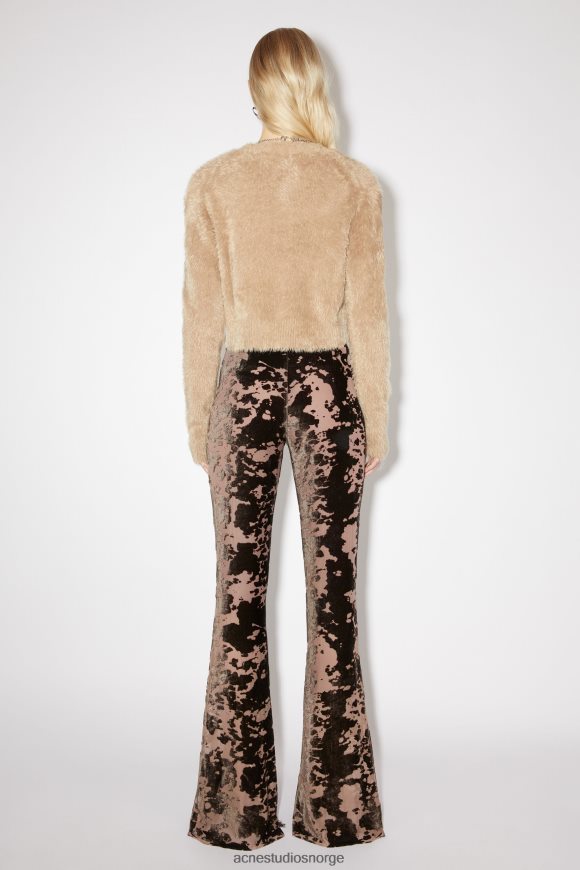 Acne Studios cow print bukser runway show N2PP4F324 klær sjokoladebrun