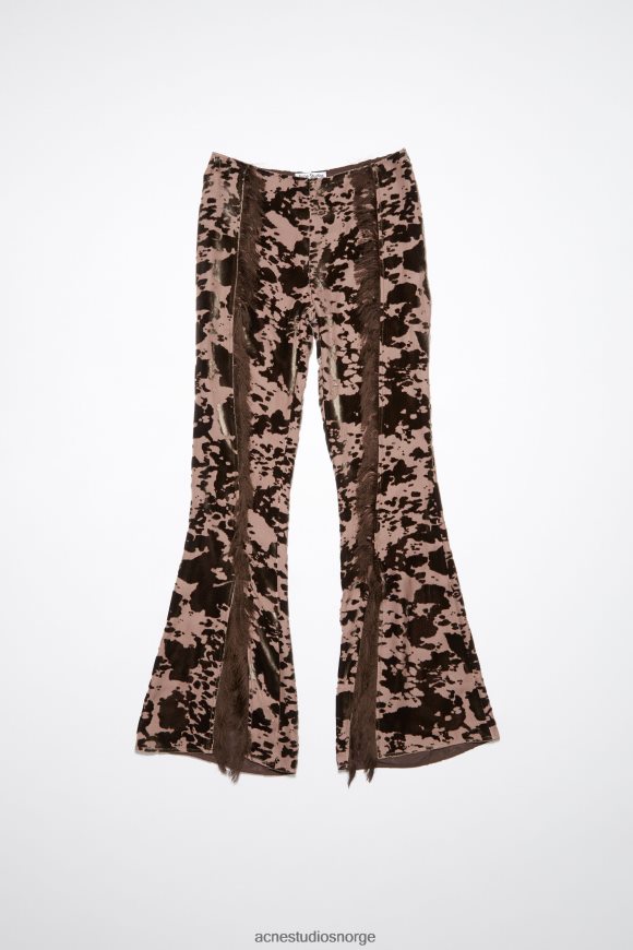 Acne Studios cow print bukser runway show N2PP4F324 klær sjokoladebrun