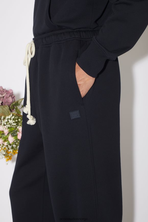 Acne Studios fleece joggebukse unisex N2PP4F1183 klær svart