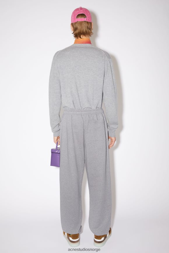 Acne Studios fleece joggebukse unisex N2PP4F1187 klær lys grå melange