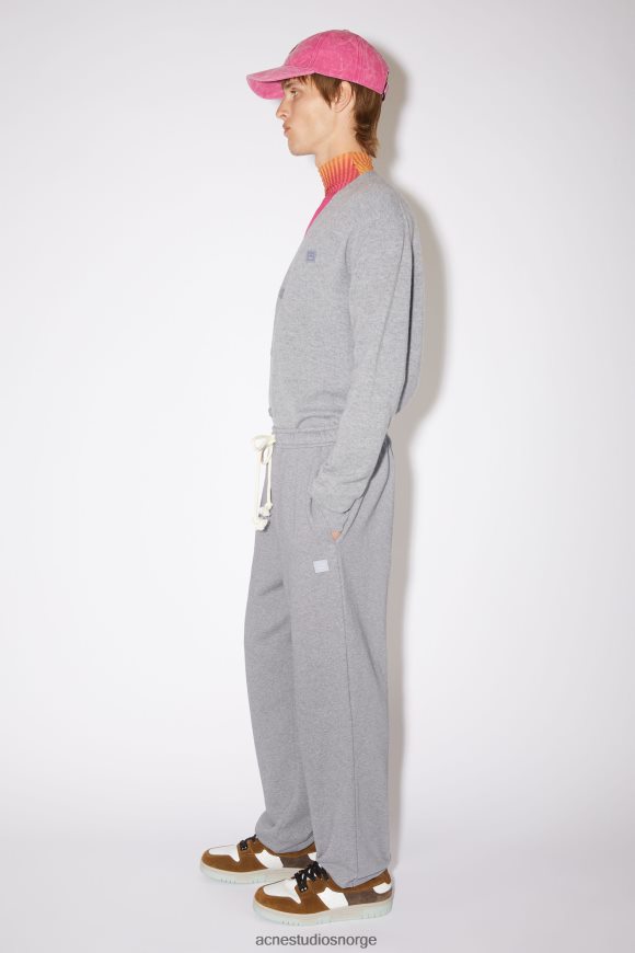 Acne Studios fleece joggebukse unisex N2PP4F1187 klær lys grå melange