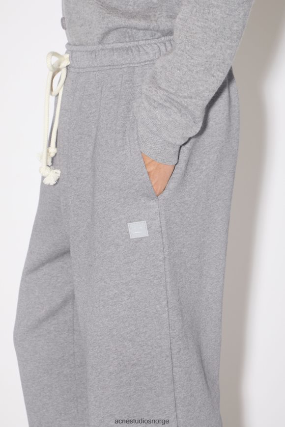 Acne Studios fleece joggebukse unisex N2PP4F421 klær lys grå melange