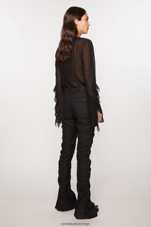 Acne Studios flytende linbukser N2PP4F293 klær svart