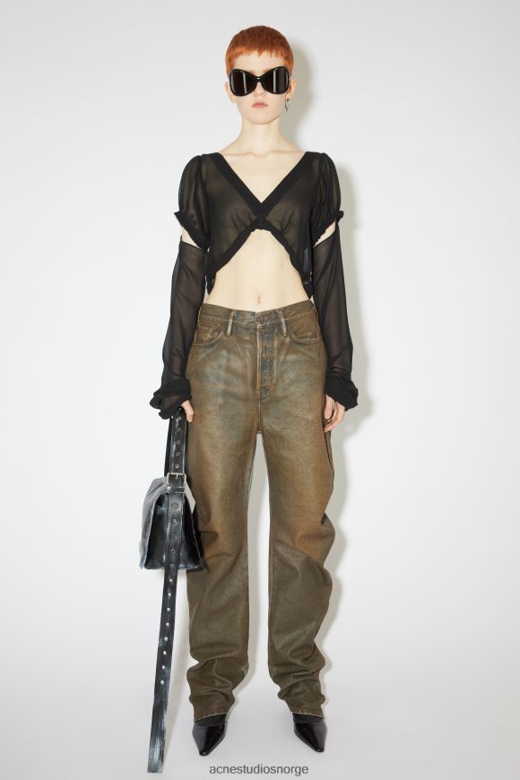 Acne Studios jeans med avslappet passform N2PP4F326 klær blå/beige