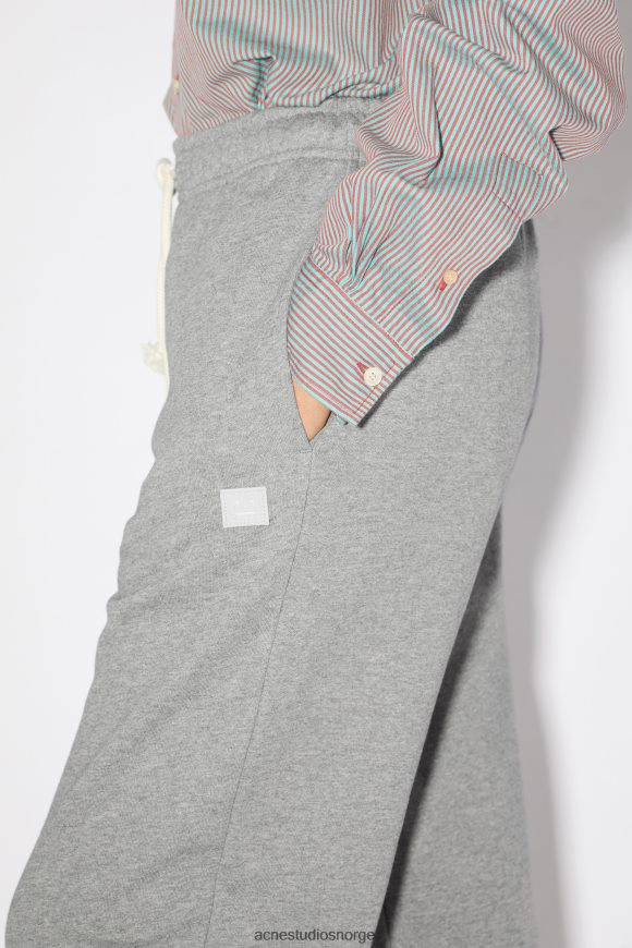 Acne Studios joggebukser i bomull N2PP4F435 klær lys grå melange
