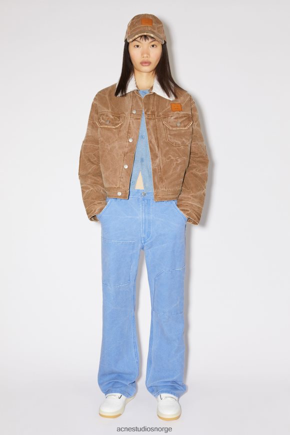 Acne Studios patch lerretsbukse unisex N2PP4F317 klær pulver blå