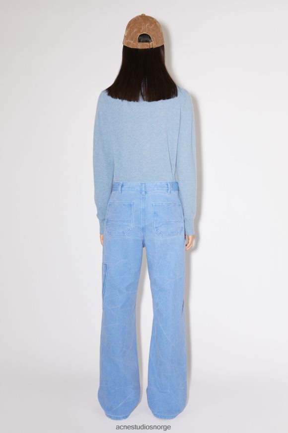 Acne Studios patch lerretsbukse unisex N2PP4F317 klær pulver blå