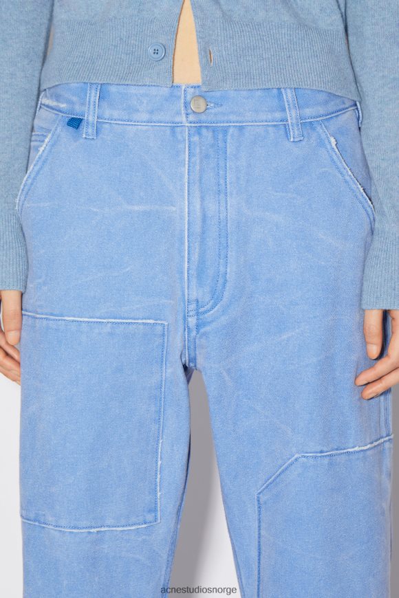 Acne Studios patch lerretsbukse unisex N2PP4F317 klær pulver blå