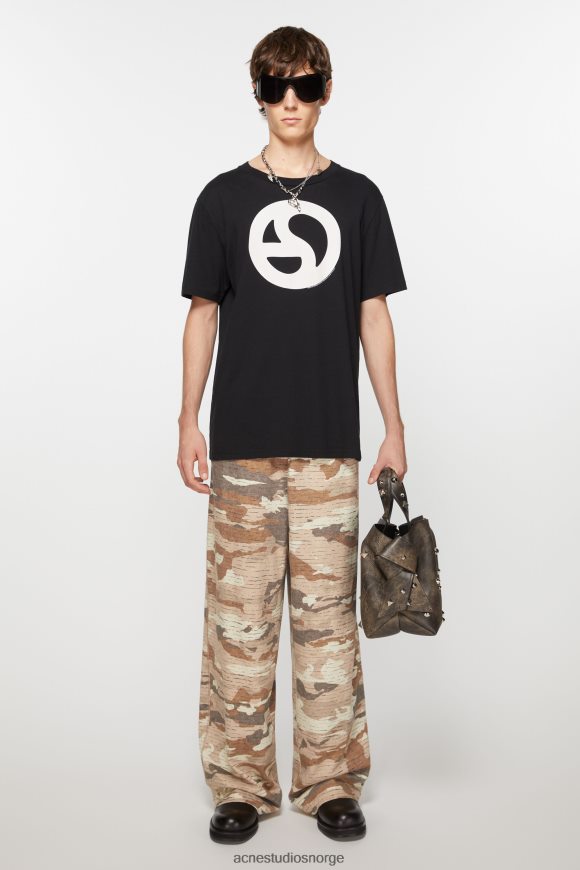 Acne Studios print joggebukser N2PP4F1048 klær kakao brun