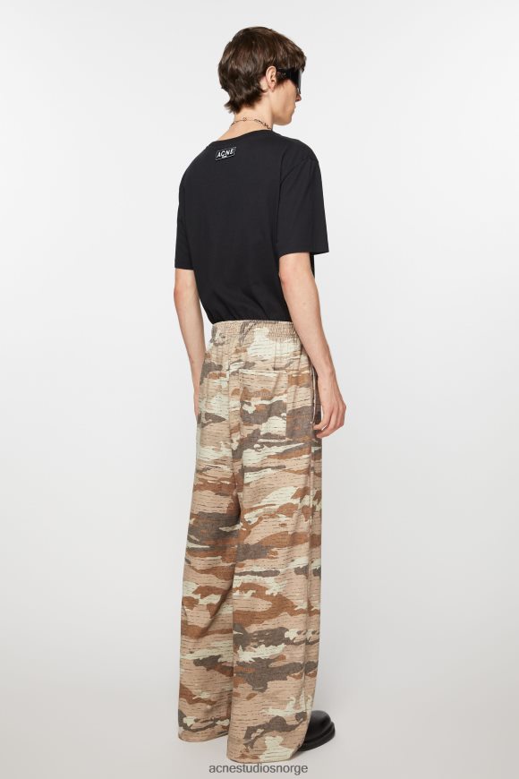Acne Studios print joggebukser N2PP4F1048 klær kakao brun