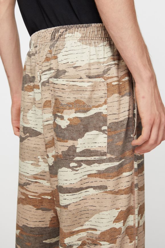 Acne Studios print joggebukser N2PP4F1048 klær kakao brun