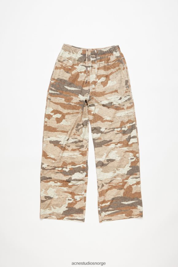Acne Studios print joggebukser N2PP4F1048 klær kakao brun