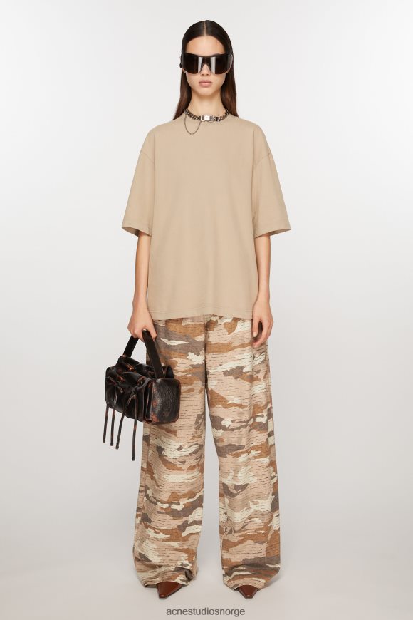Acne Studios print joggebukser N2PP4F306 klær kakao brun