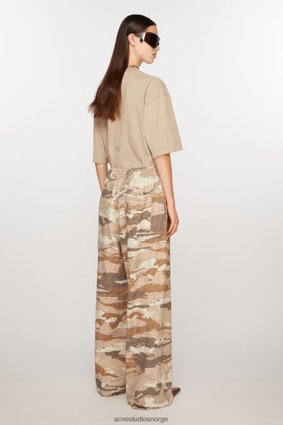 Acne Studios print joggebukser N2PP4F306 klær kakao brun