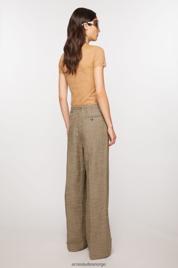 Acne Studios skreddersydde bukser i linblanding N2PP4F288 klær multi brun