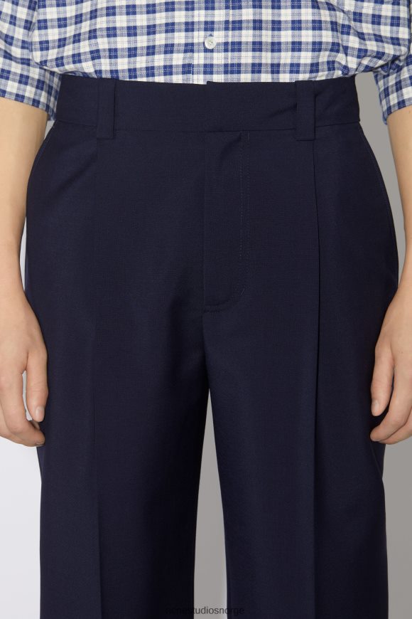 Acne Studios skreddersydde bukser i ullblanding N2PP4F1164 klær mørkeblå