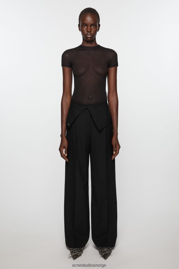 Acne Studios skreddersydde bukser i ullblanding N2PP4F299 klær svart