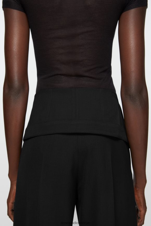 Acne Studios skreddersydde bukser i ullblanding N2PP4F299 klær svart