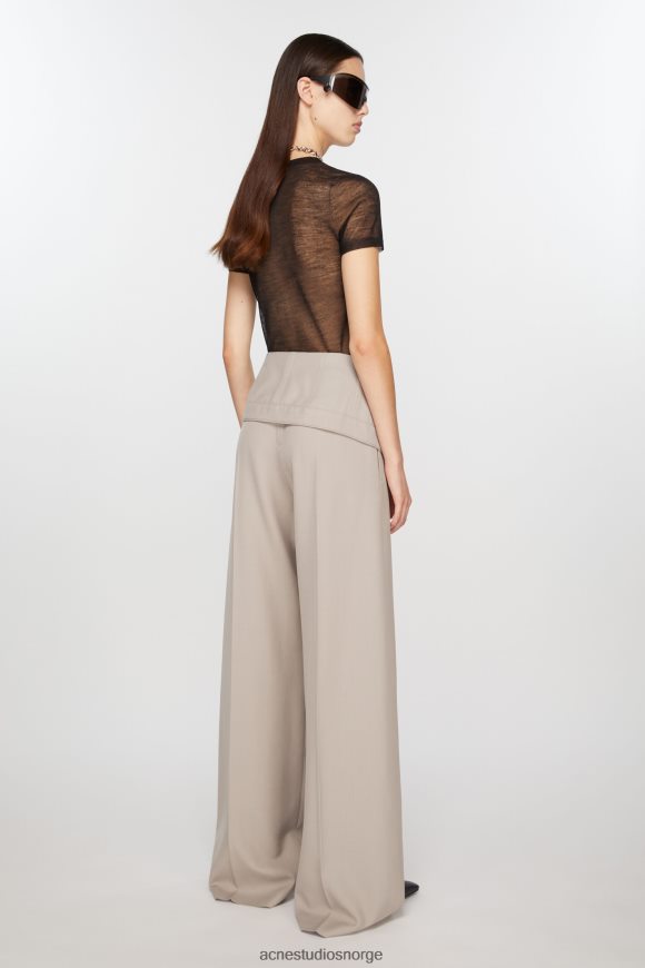 Acne Studios skreddersydde bukser i ullblanding N2PP4F303 klær kald beige