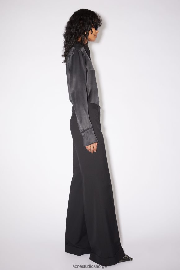 Acne Studios skreddersydde bukser med utsving N2PP4F331 klær svart