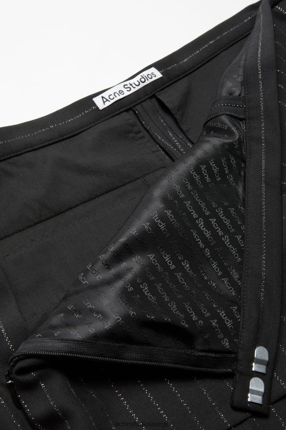 Acne Studios skreddersydde nålestriper bukser N2PP4F1042 klær svart