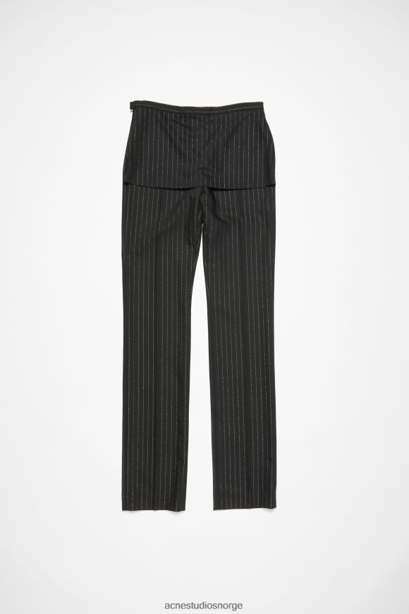 Acne Studios skreddersydde nålestriper bukser N2PP4F1042 klær svart
