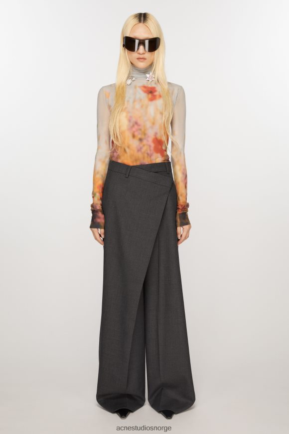 Acne Studios skreddersydde omslagsbukser N2PP4F296 klær grå