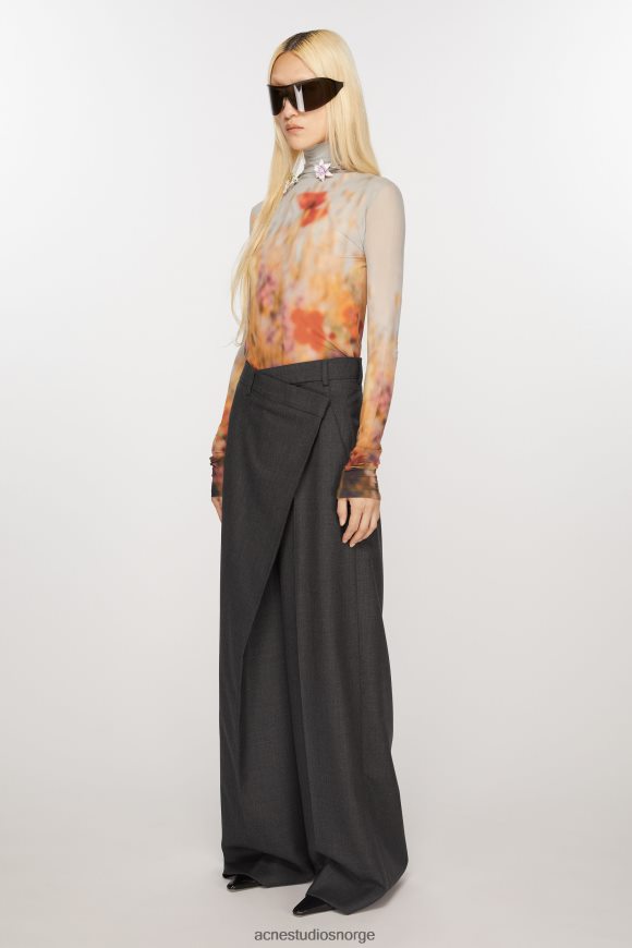 Acne Studios skreddersydde omslagsbukser N2PP4F296 klær grå