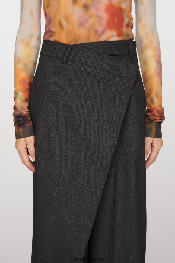 Acne Studios skreddersydde omslagsbukser N2PP4F296 klær grå