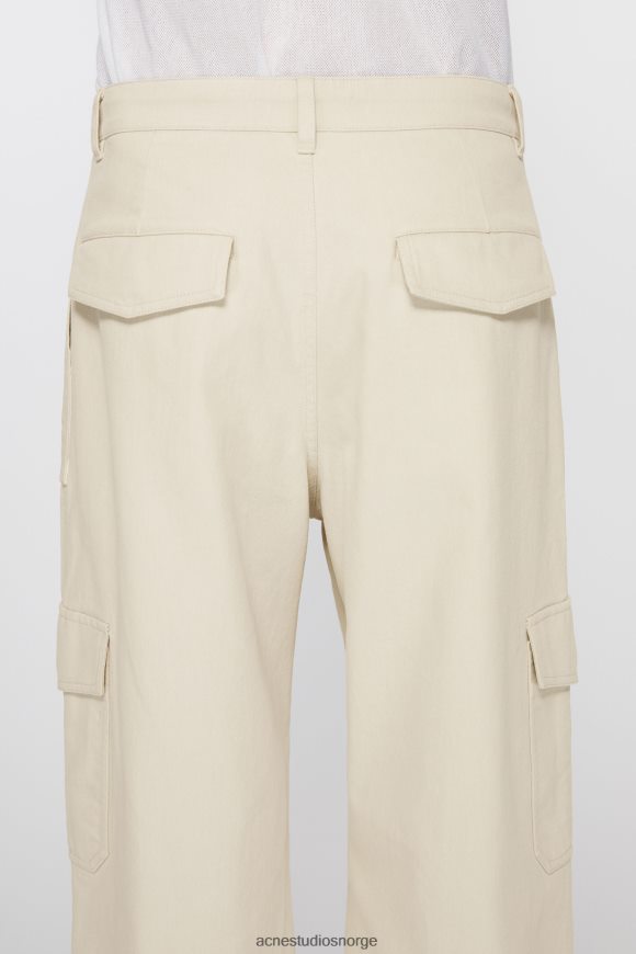Acne Studios twill bukser N2PP4F1039 klær elfenben hvit