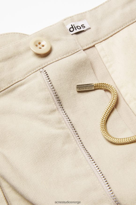 Acne Studios twill bukser N2PP4F1039 klær elfenben hvit