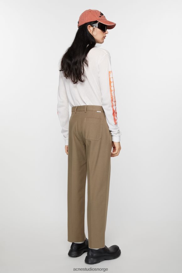 Acne Studios twill bukser i bomullsblanding N2PP4F1036 klær hasselnøtt brun