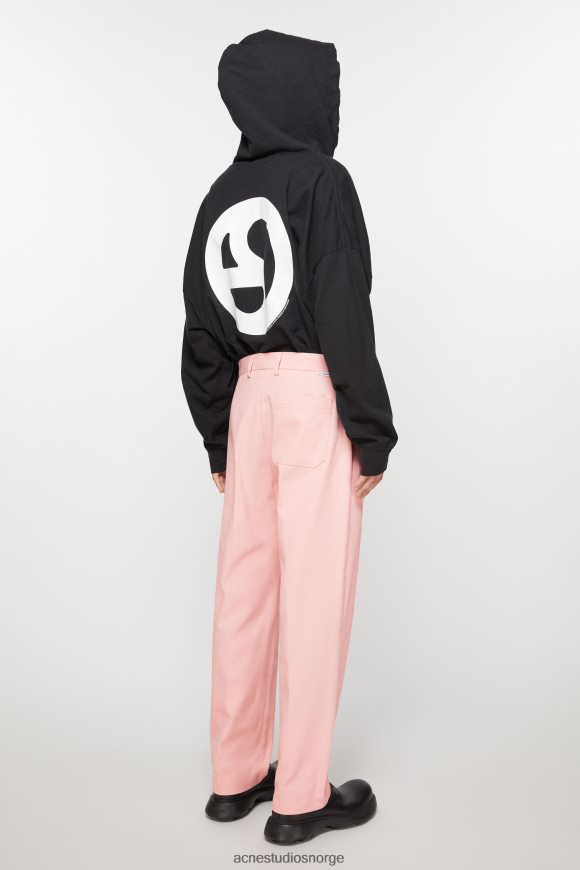 Acne Studios twill bukser i bomullsblanding N2PP4F1103 klær blek rosa