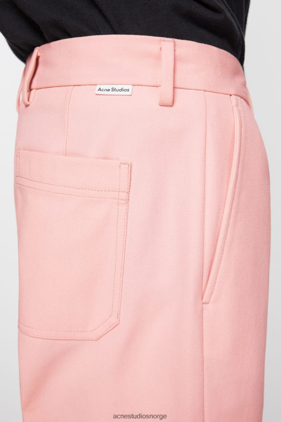 Acne Studios twill bukser i bomullsblanding N2PP4F1103 klær blek rosa
