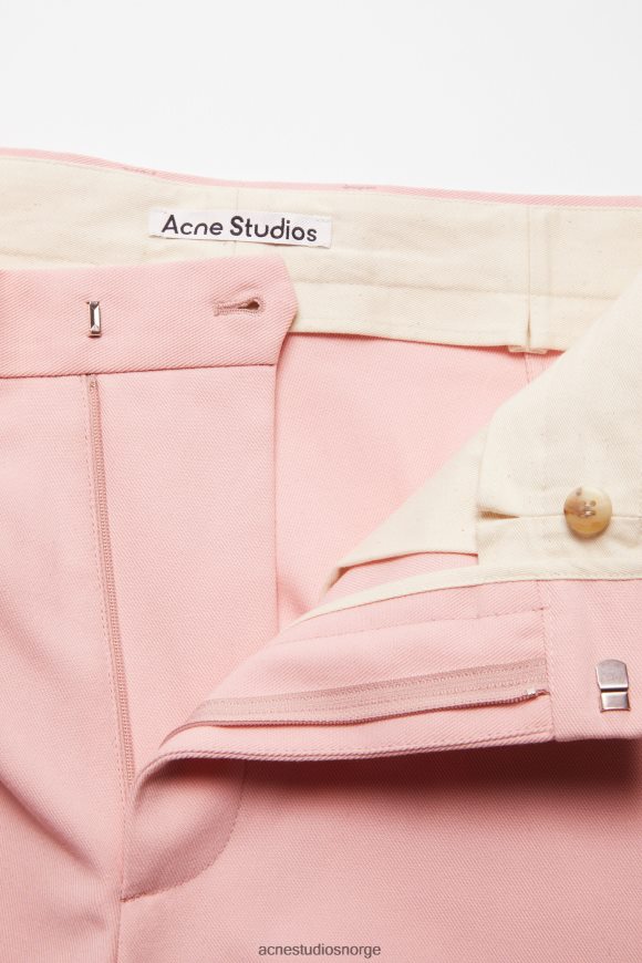 Acne Studios twill bukser i bomullsblanding N2PP4F1103 klær blek rosa