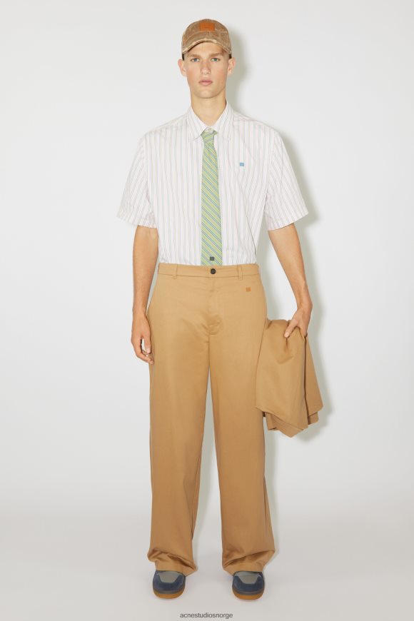 Acne Studios twill chino bukse unisex N2PP4F1050 klær kamelbrun