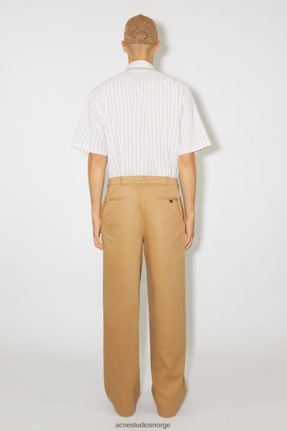Acne Studios twill chino bukse unisex N2PP4F1050 klær kamelbrun