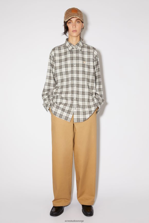 Acne Studios twill chino bukse unisex N2PP4F309 klær kamelbrun
