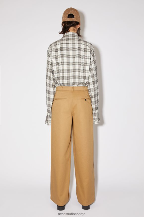 Acne Studios twill chino bukse unisex N2PP4F309 klær kamelbrun
