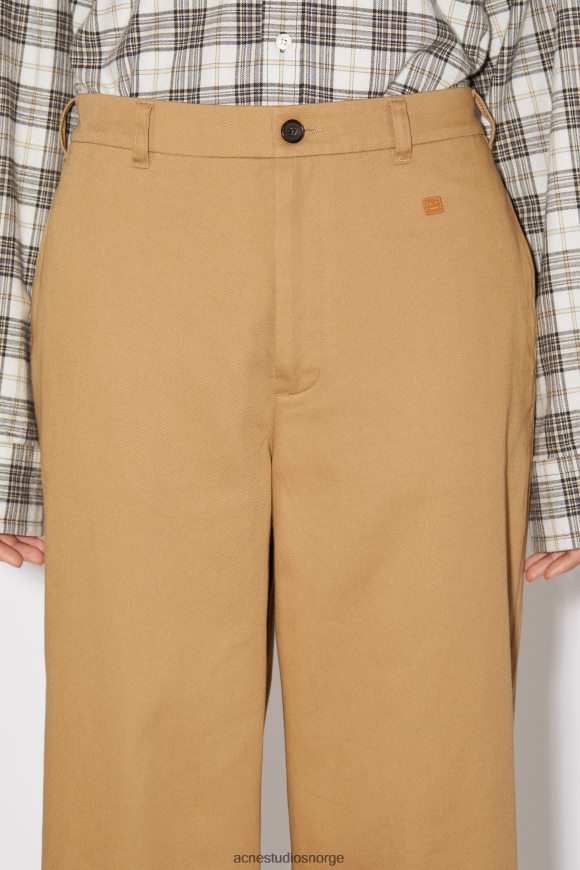Acne Studios twill chino bukse unisex N2PP4F309 klær kamelbrun