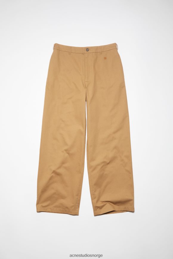 Acne Studios twill chino bukse unisex N2PP4F309 klær kamelbrun