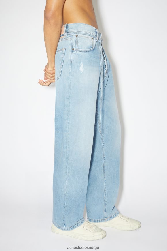 Acne Studios jeans med løs passform - 1991 toj unisex N2PP4F1144 klær lyse blå
