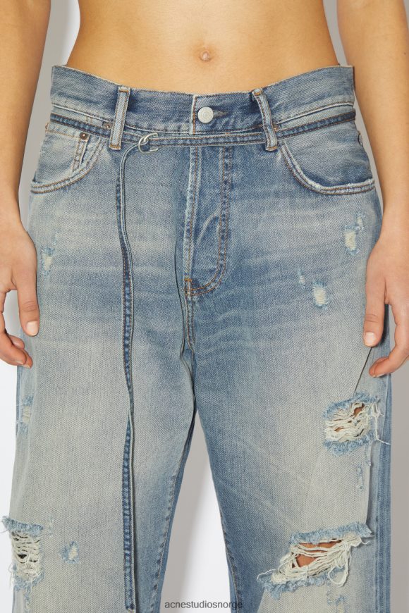 Acne Studios jeans med løs passform - 1991 toj unisex N2PP4F404 klær mellomblå