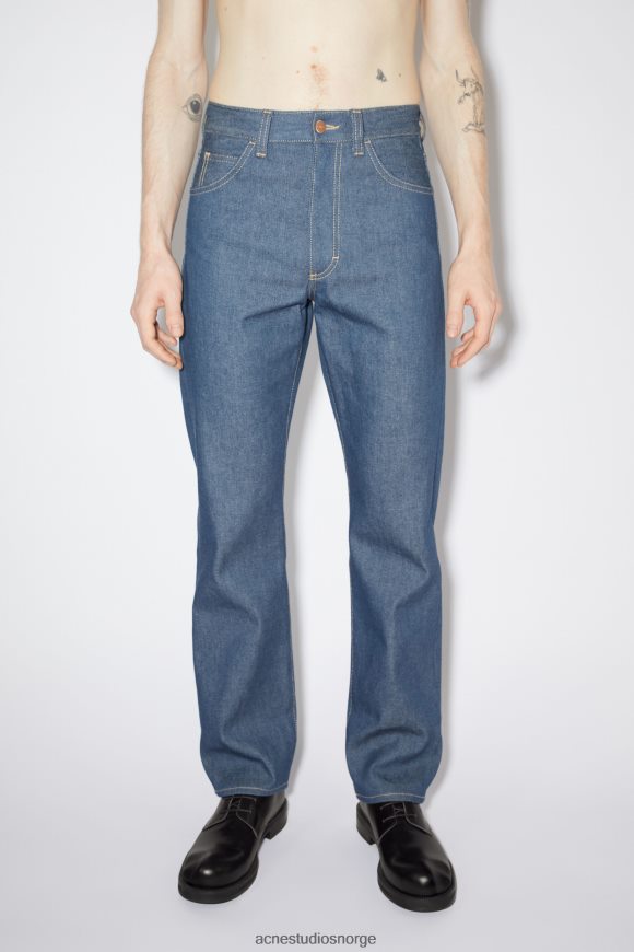 Acne Studios jeans med normal passform - 1950 N2PP4F1200 klær blek indigo