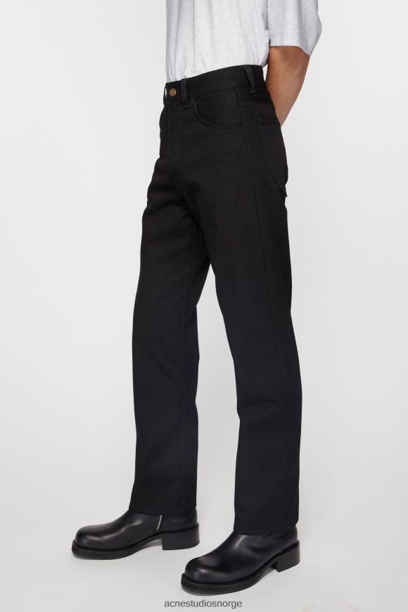 Acne Studios jeans med normal passform - 1950 N2PP4F1203 klær helt svart