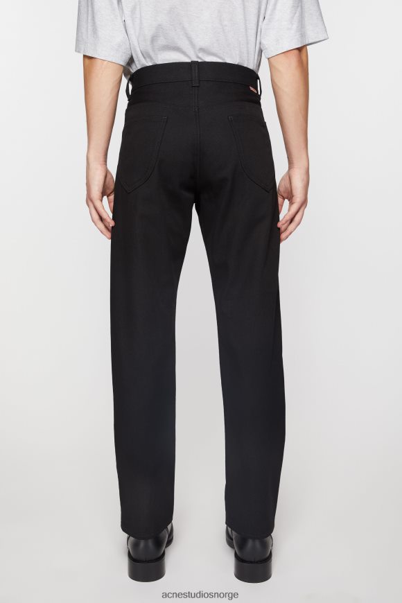 Acne Studios jeans med normal passform - 1950 N2PP4F1203 klær helt svart