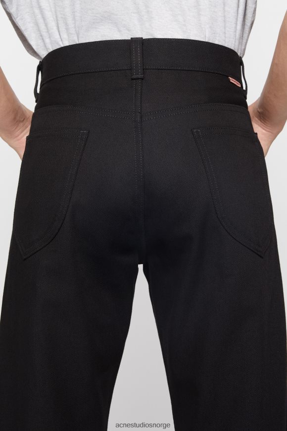 Acne Studios jeans med normal passform - 1950 N2PP4F1203 klær helt svart