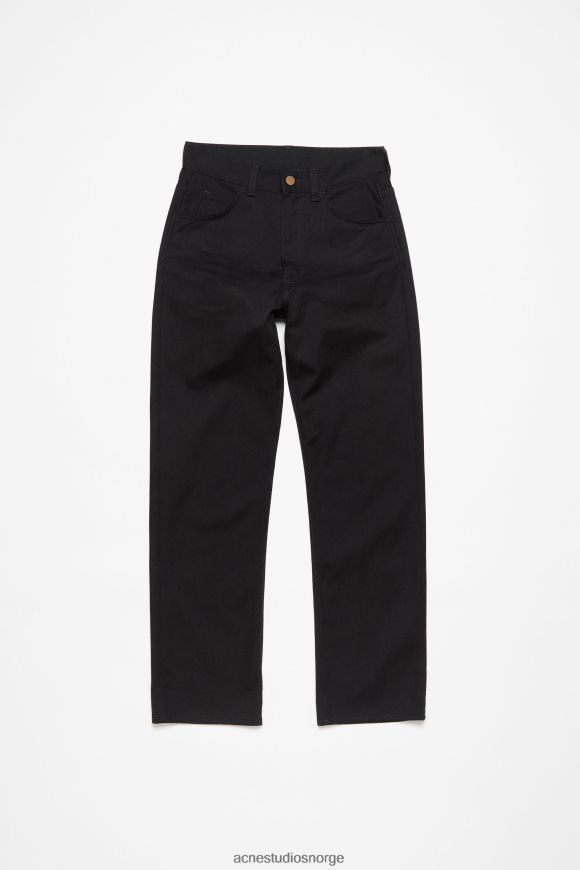 Acne Studios jeans med normal passform - 1950 N2PP4F1203 klær helt svart