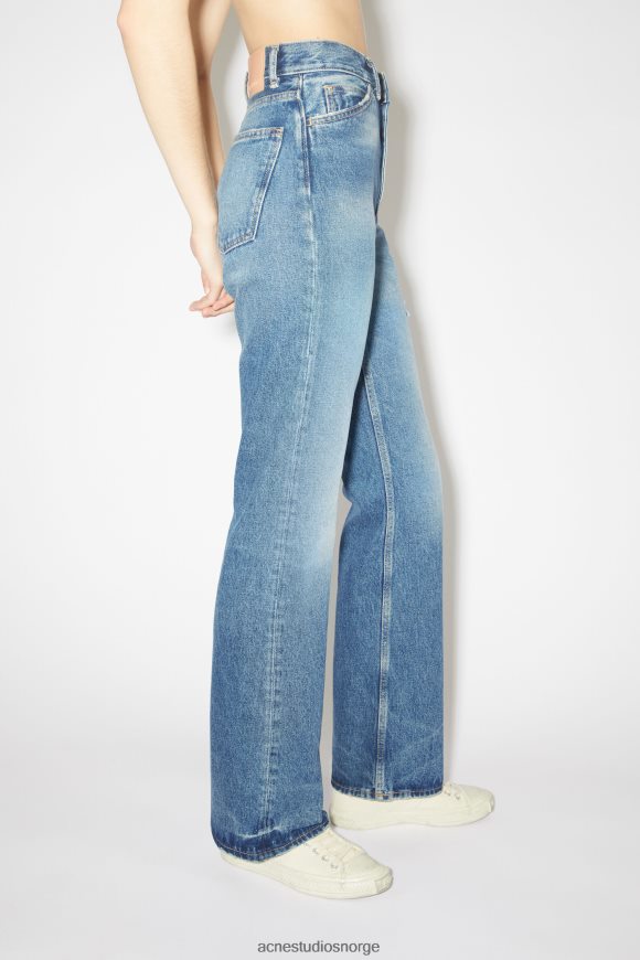 Acne Studios jeans med normal passform - 1977 N2PP4F232 klær mellomblå